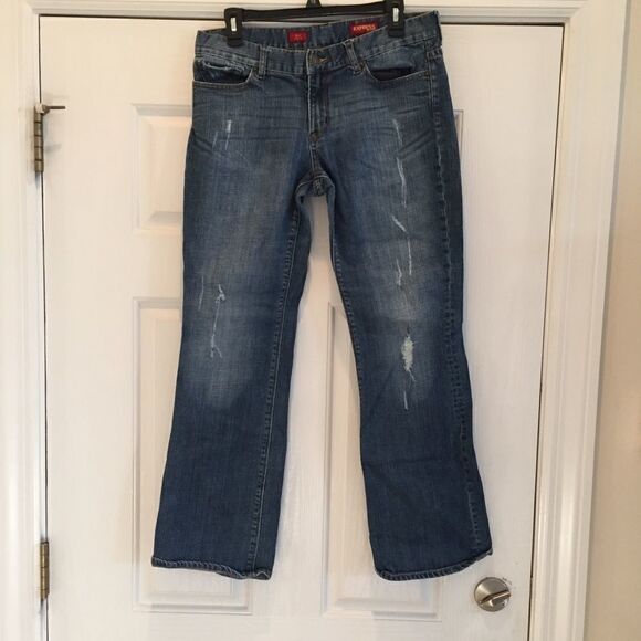 Express Distressed Jeans  - Picture 2 of 7